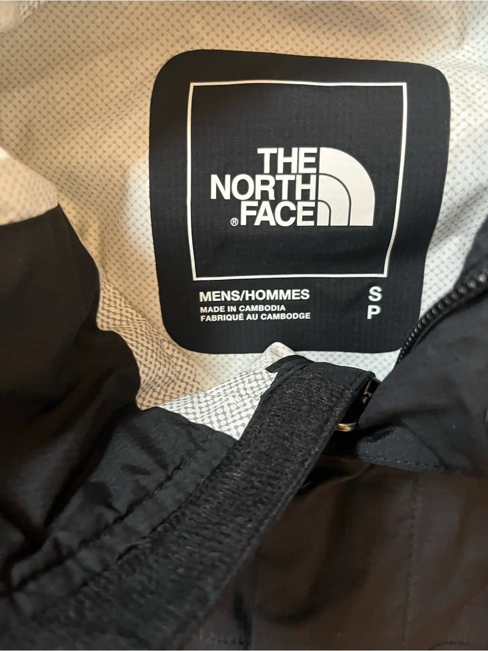 The North Face Black Hooded Rain Jacket with Logo